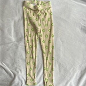 Zara Kids (3-4yrs) Cream and Green Patterned Leggings